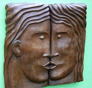 Sculptures Couple Jardin